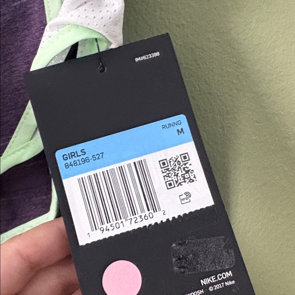 Nike Purple Mint Girl's Running Workout Athletic Shorts Standard Fit Sz M - Picture 2 of 6